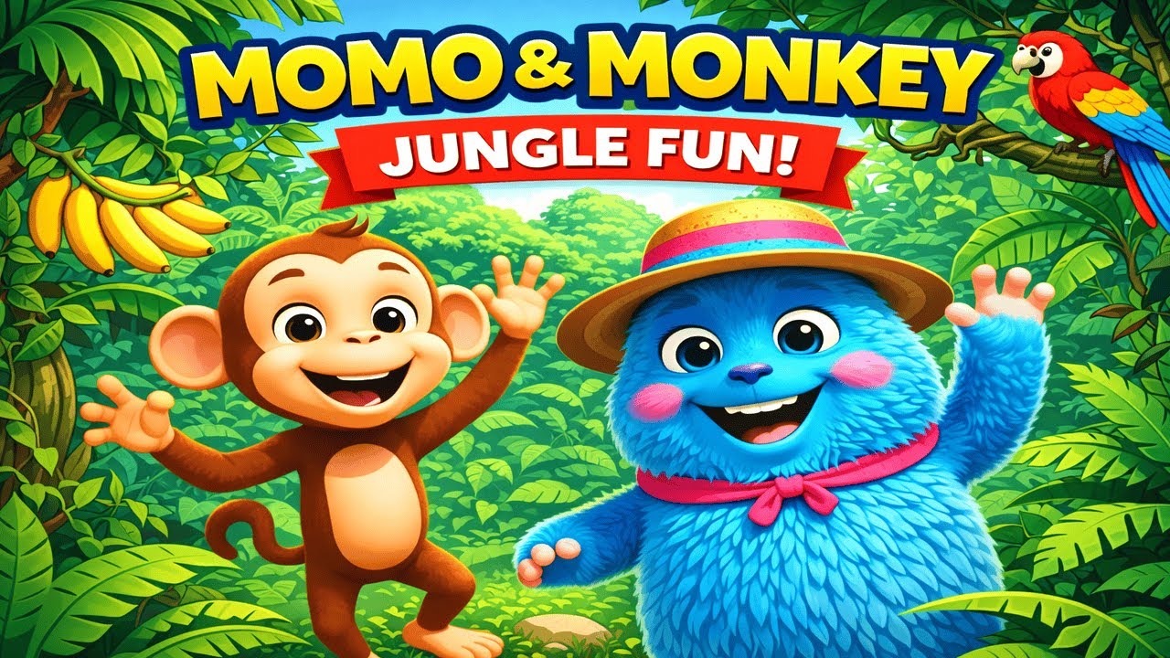 Momo and Monkey in the Jungle 🌴🐵 | Fun Learning Adventure