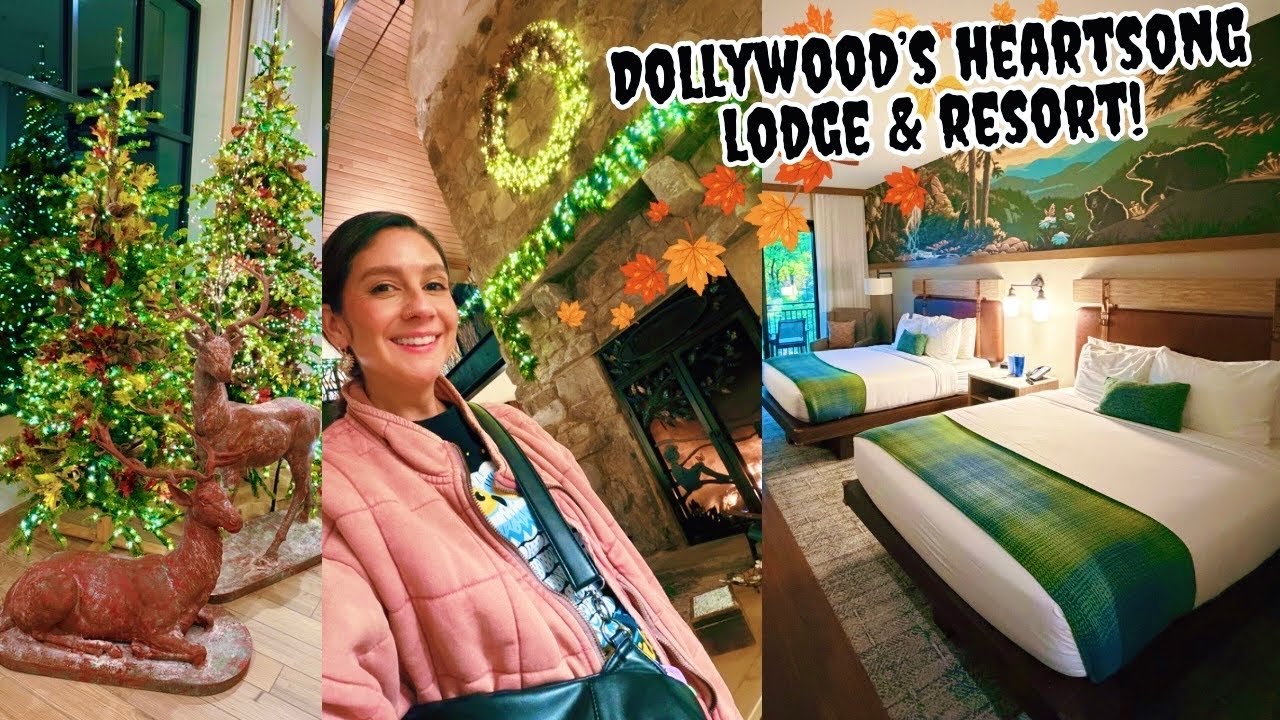 Dollywood’s HEARTSONG LODGE & RESORT 2025!🎶 Full Hotel & Room Tour!🖤 + Christmas Decorations!🎄
