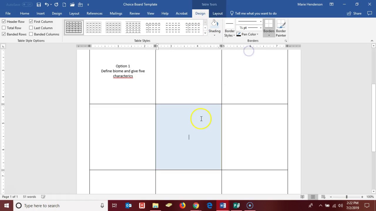 FREE Interactive Tic-Tac-Toe Choice Board for Google Slides