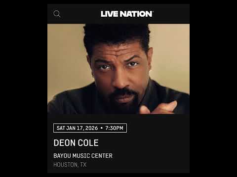 2NIGHT IRVINE CA 2nd-4th, SAN ANTONIO 14th, GRAND PRAIRIE 16th, HOUSTON 17, TiX at: www.deoncole.com