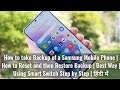 How to take backup of a Samsung Mobile Phone