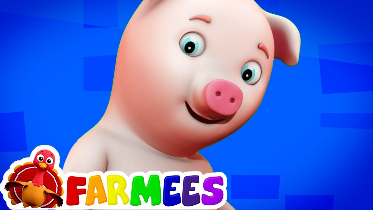 ⁣Cinque piccoli maialini | Filastrocche italiane | Farmees | Canzoni per bambini| Cartoni animati