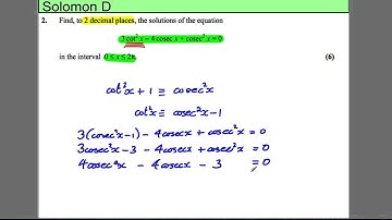 Core 3 - Trigonometry - Solomon Paper D - Q2
