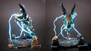 Electrified Skull in Unreal Engine 5.4 Niagara 👉 Trailer