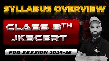 Jkbose Class 8  Syllabus 2024-25 | Discussion | JKSCERT | Tahir Sir