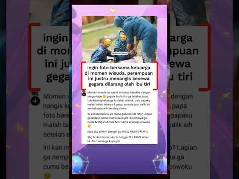 ingin foto bersama keluarga saat wisuda, perempuan ini menangis kecewa krna dilarng ibu tiri #shorts