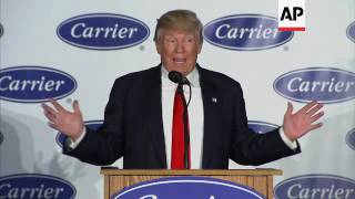 Trump speaks to Carrier employees in Indiana