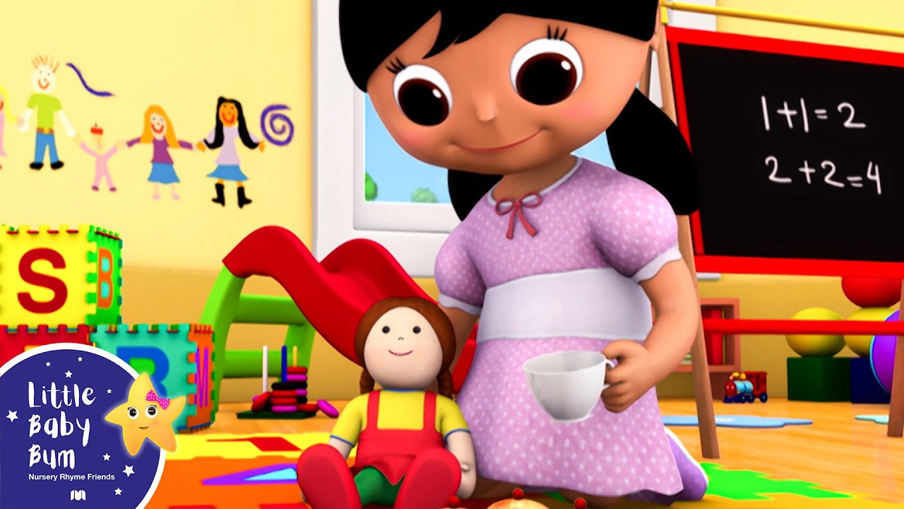 Miss Polly Had a Dolly | Nursery Rhymes | By LittleBabyBum! | ABCs and 123s