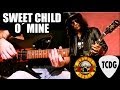 Como tocar SWEET CHILD O´ MINE en guitarra eléctrica / Tutorial en español para principiantes TCDG