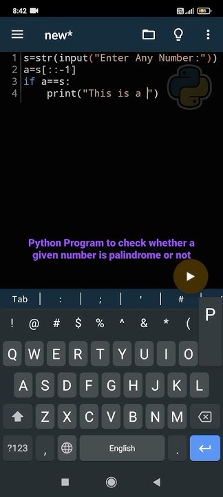 Python Program to check whether a given number is palindrome or not ...
