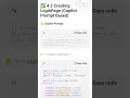 Creating login Page Copilot prompt based #shorts