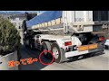 トレーラーダンプが急坂を登ったらこうなった。