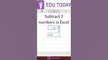 Excel Basic - Subtract two number in Excel