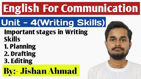 Important Stages in Writing Skills | Planning, Drafting & Editing | English For Communication RGPV