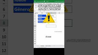 ATENÇÃO: formulário de cadastro no Excel sem programação — Cleitinho te mostra! #excel #dicas