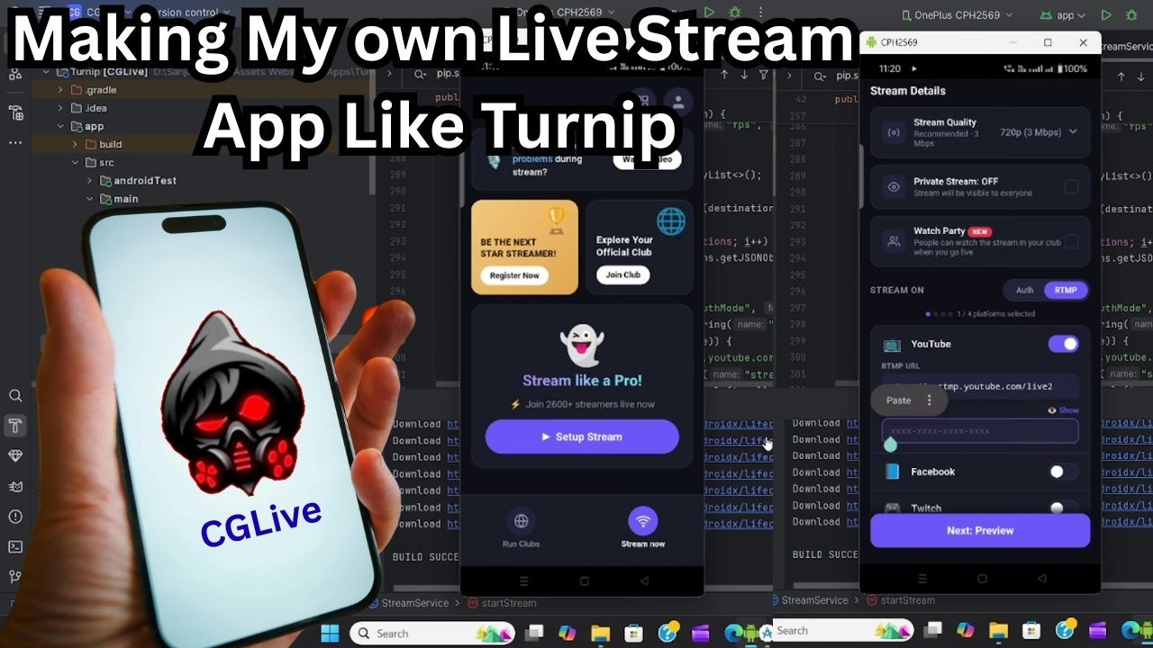 Own Streaming App Making My own Live Streaming App for Android Like Turnip - YouTube