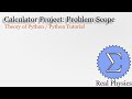 Calculator Project: Problem Scope (Theory of Python)