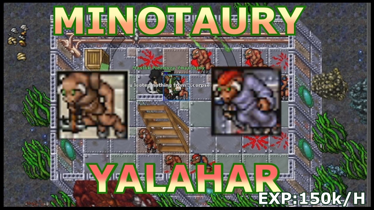 [PALADYN 8LVL+] Task na MINOTAURY (YALAHAR) - TIBIA - YouTube