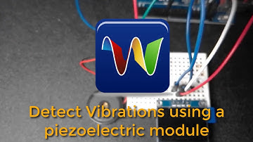 Visuino: Detect Vibrations using a Piezoelectric shock tap sensor module