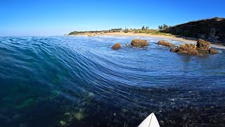 SURFING INTO ROCKS AT A NOVELTY LEFT! (RAW POV)