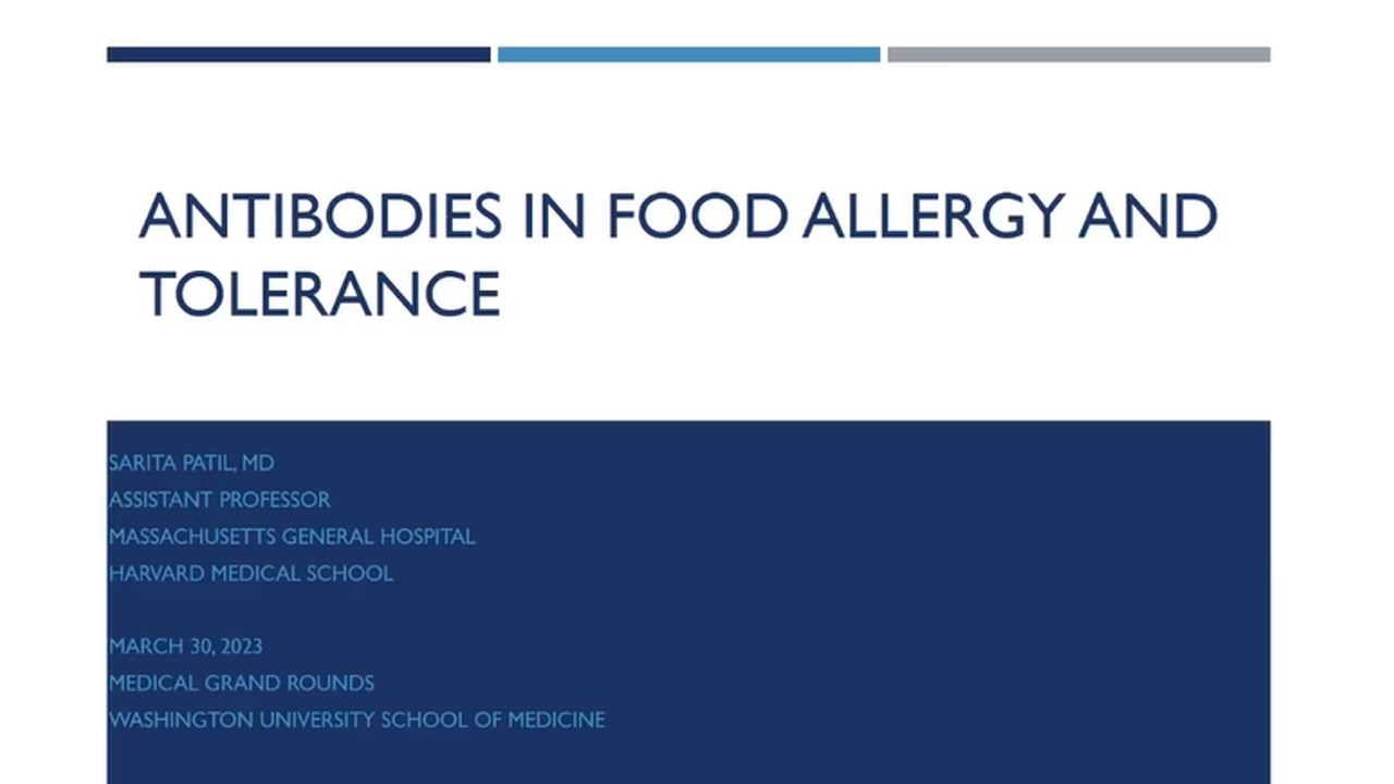 3302023 Antibodies in Food Allergy and Tolerance YouTube