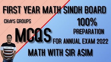 First Year Mathematics Chapter# 5 (Groups) MCQS Preparation ,Lecture# 212.