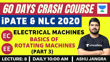L8: Basics of Rotating Machines (Part-3) | 60 Days Crash Course for NLC and iPATE 2020 Exam (EC/EE)