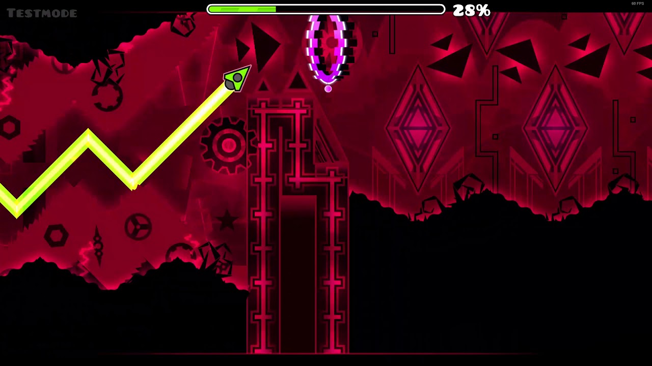 Sweeping Demon II wave Nerfed by me (60hz) w/ clicks Geometry dash