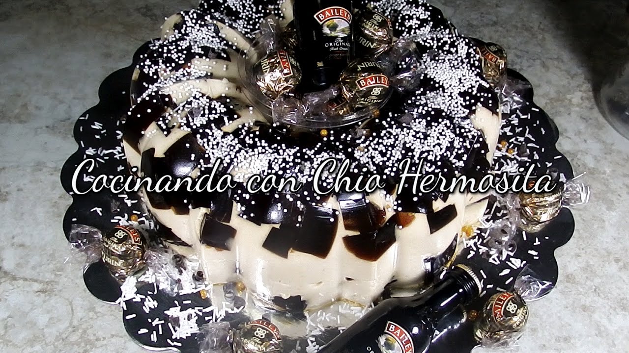 Gelatina Mosaico de cafe y Baileys con tres leches YouTube