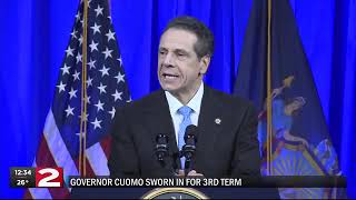 Cuomo begins third term with Ellis Island speech