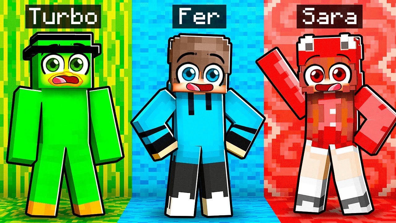 INTERCAMBIAMOS Nuestros COLORES en Minecraft!