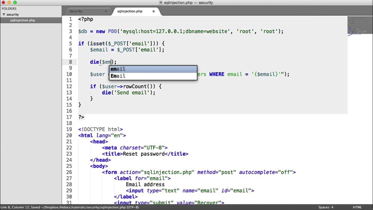 PHP Security: SQL Injection - YouTube