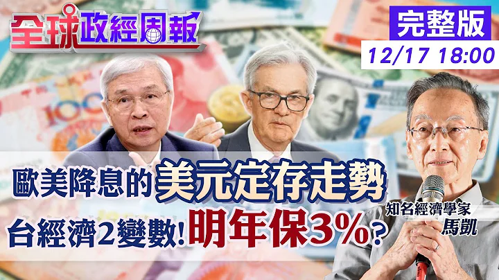 【全球政经周报】美元高利率定存的汇率.利息计算法!找出最佳投资 都不升息!台外销订单现况?欧元区比美早降息?明年经济变量!2战争落幕?最大问题在"它"20231217 @CtiFinance - 天天要闻