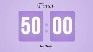 50 Minute Timer With Cute Alarm  🩷💜 Soft Aesthetic | No Music | Past PurpleTimer screenshot 5