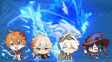 Boss Fight || C0 Childe Nuke Team VS Andrius (No Food) || Genshin Impact