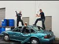 Real FF7 Buster Sword / Thor Hammer Destroying a Car