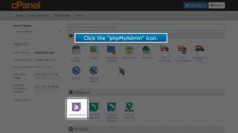 cPanel MySQL 11 How to manage a MySQL DB with phpMyAdmin