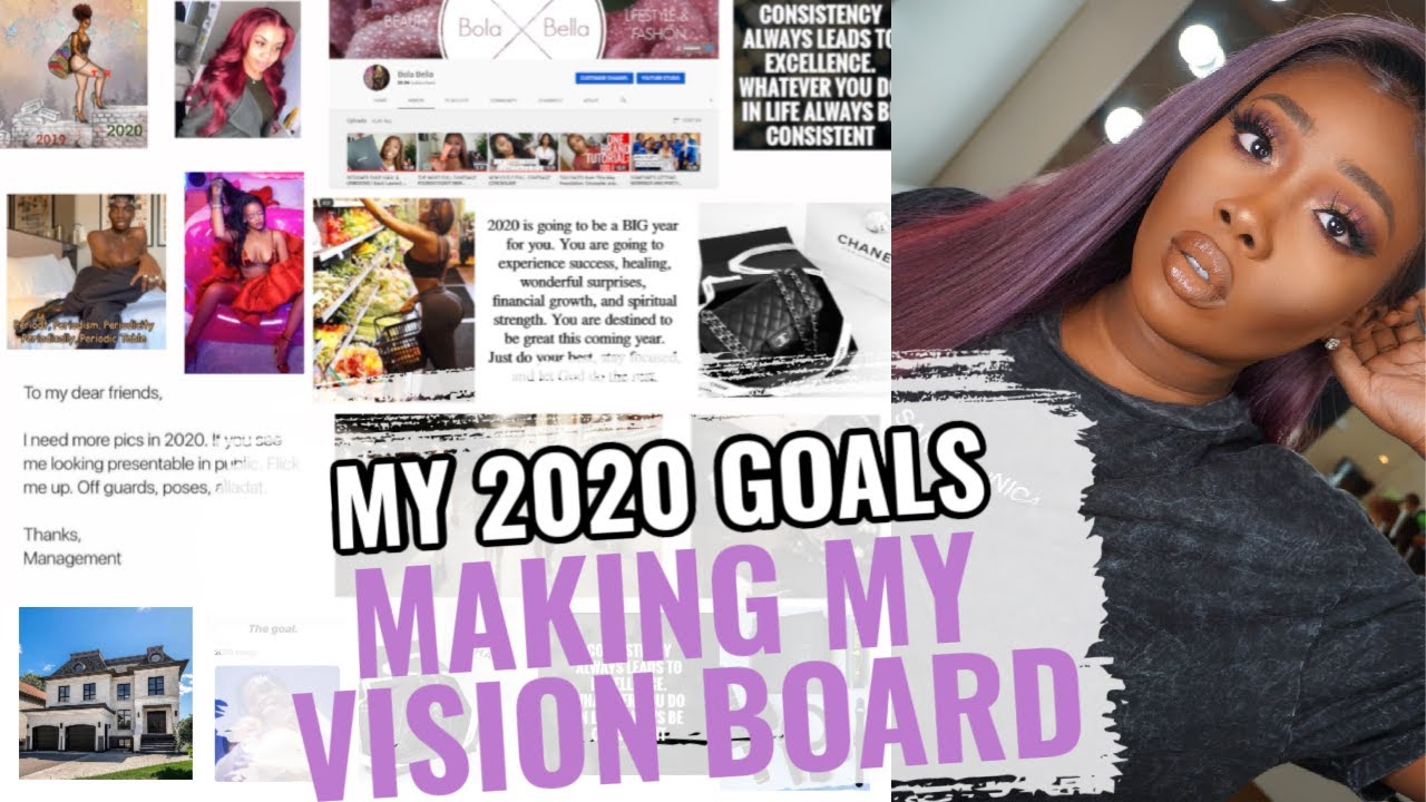 MY 2020 GOALS & VISION BOARD | How to make a vision board - YouTube