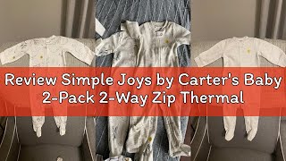 Review Simple Joys by Carter's Baby 2-Pack 2-Way Zip Thermal Footed Sleep and Play