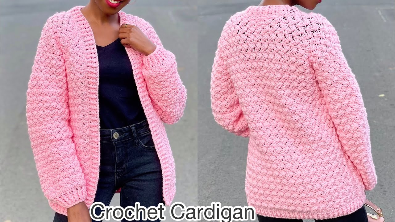 Easy Crochet Textured Cardigan Pattern /  #Crochetcardigan