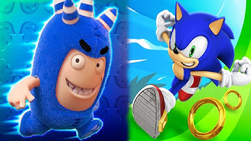 Sonic Dash vs Oddbods Turbo Run -  BEST Games For Children