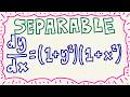 Solve dy/dx = (1+y^2)(1+x^2) (Separable)