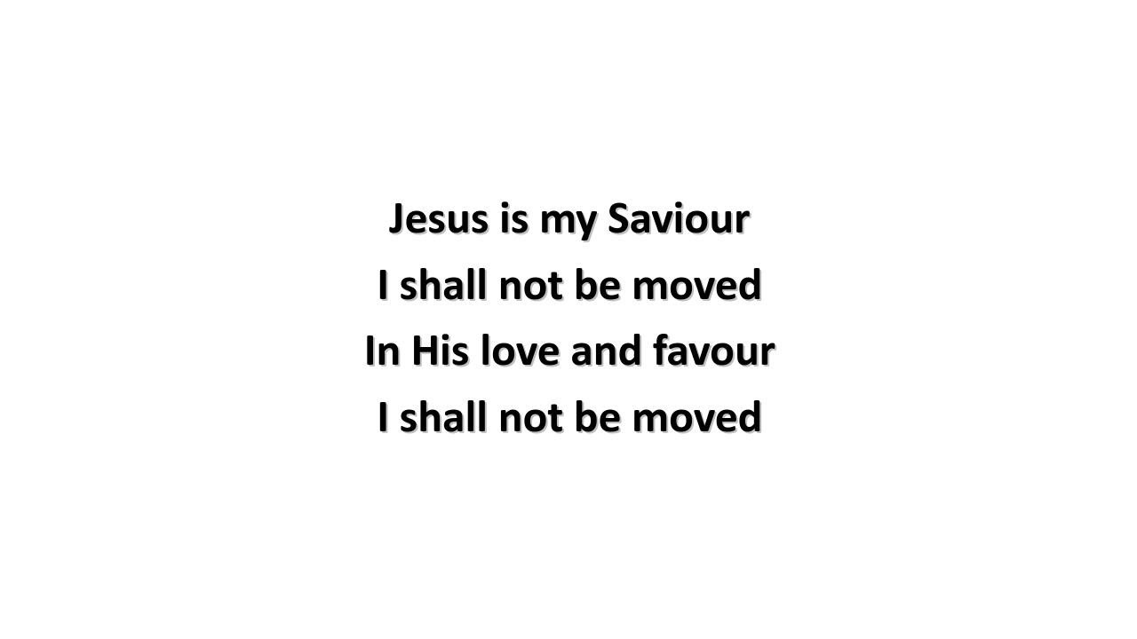 I Shall Not Be Moved (lyrics) - Traditional African-American Spiritual
