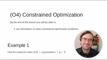 MTH 141 Prep - Constrained Optimization