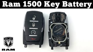 how to change a 2019 - 2023 ram 1500 remote key fob battery - remove replace replacement batteries