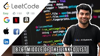 Middle of the Linked List (Java) | Leetcode 876 | #365DaysOfLeetcode | Hindi