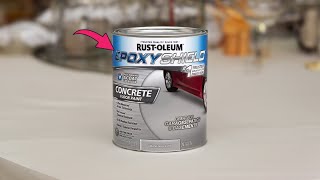 Rust-Oleum Epoxy Shield Concrete Floor Paint Review - Durable Gray Base Solution!