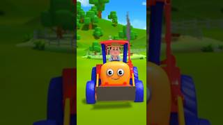 Tractor Wheels go Round and Round #vehicle #shorts #babysong #kidsmusic #cartoon