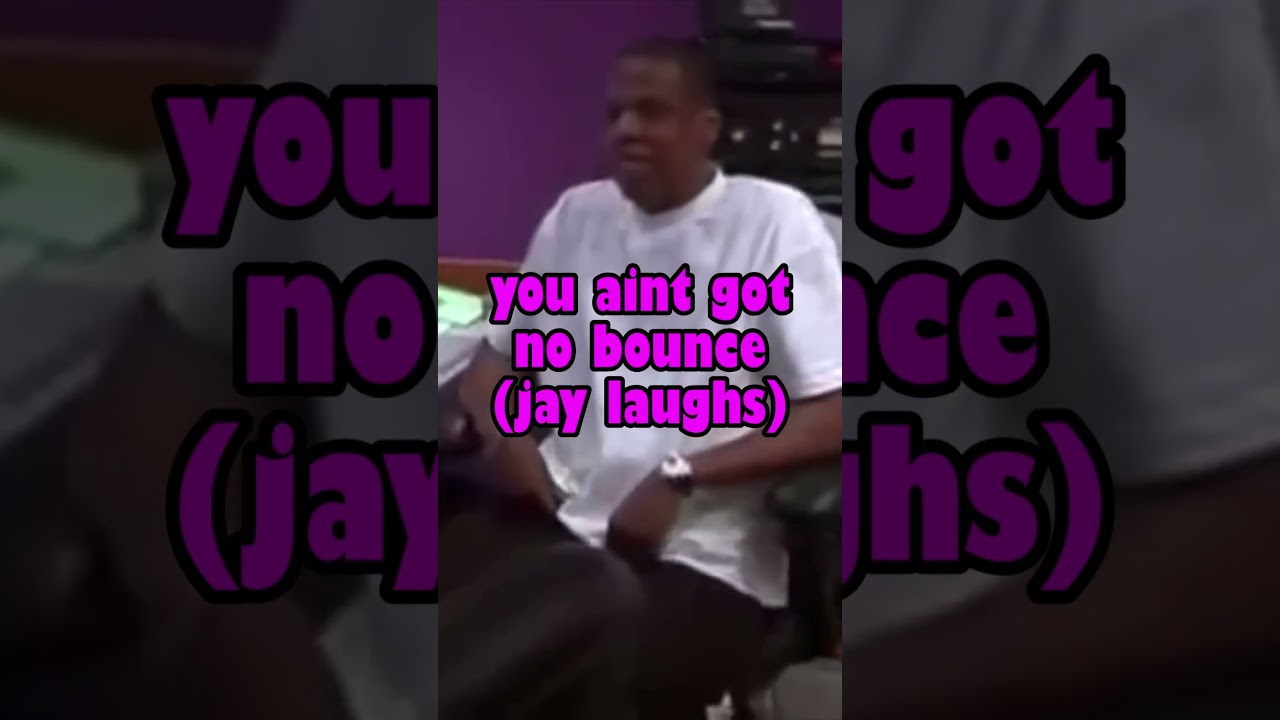 Watch Jay Z trying to find the bounce for dirt of my shoulder song on YouTube Watch Jay Z trying to find the bounce for dirt of my shoulder song on YouTube
