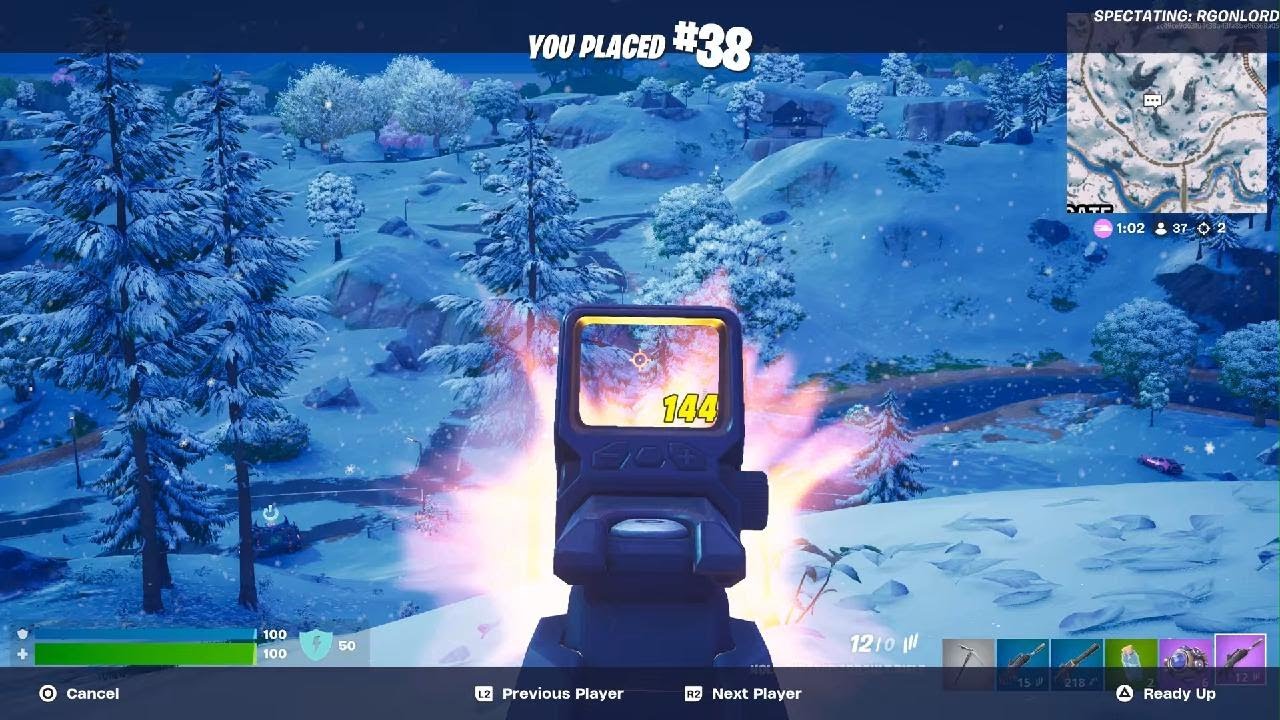 Spectating a cheater who killed me in zero build ranked